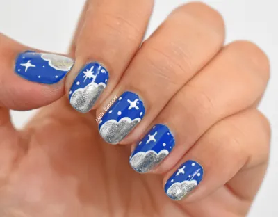 Winter Wonderland Nail Art on Short Nails! - YouTube