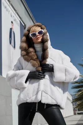 Норковая куртка поперечка 213 норка пастель капучино - купить в Москве по  выгодной цене