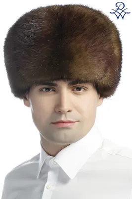 Мужская шапка ушанка из меха норки черного или тёмно коричневого цвета