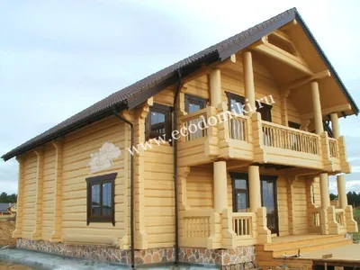 Строительство деревянных коттеджей и загородных домов из лафетного бруса в  Екатеринбурге и Тюмени — «Главлес»