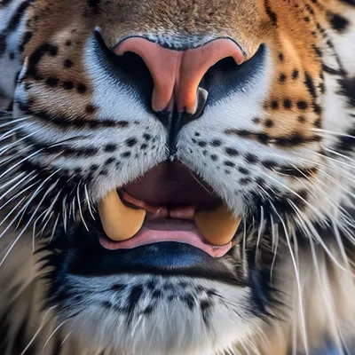 Рот носа тигра крупного плана Стоковое Фото - изображение насчитывающей  рот, конец: 44079508