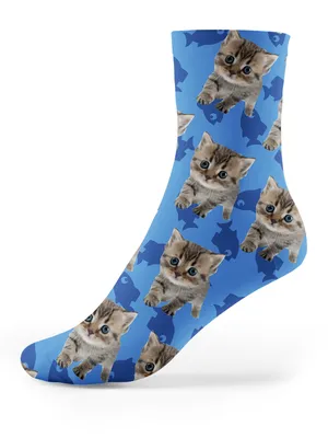 Носки с твоим котиком - рыбки ⭐ Печать на носках, принты на заказ -  Nosok.com.ua