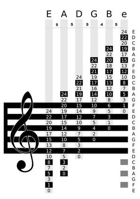 8 String Lap Steel Guitar Chart Poster E6 Tuning Notes Fingerboard | eBay