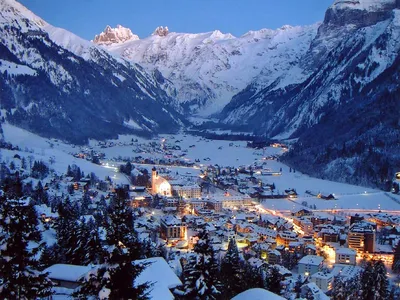 Швейцария, зима, новогодняя ночь …» — создано в Шедевруме