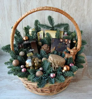 Подарочная корзина «Новогодний подарок» — магазин подарков Макс-ГИФТ