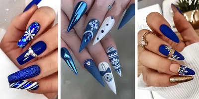 Дизайн ногтей на Новый год в 2022 году: фото, идеи и тренды новогоднего  маникюра на длинные и короткие ногти