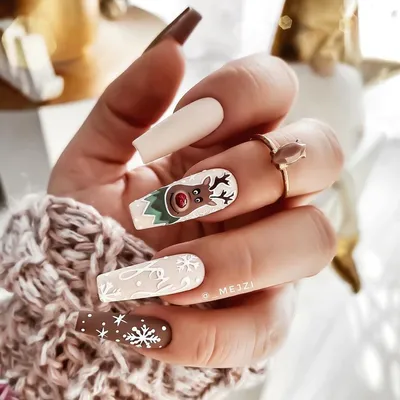Новогодний маникюр 2022 - 100 фото-идей для красивого дизайна ногтей! |  Chic nails, Camo nails, Fashion nails