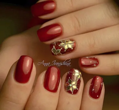 Новогодний маникюр 2023 гель-лаком, 150 фото | Red nail designs, Trendy  nail art, Trendy nail art designs