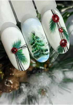 Новогодний дизайн ногтей | Christmas nail designs, Xmas nail art, Christmas  nail art designs