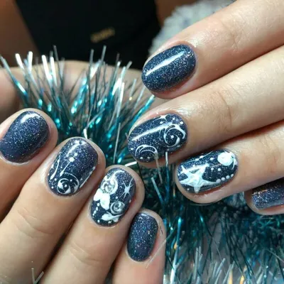 Праздничный маникюр | Christmas nails acrylic, Christmas gel nails, Cute  nails