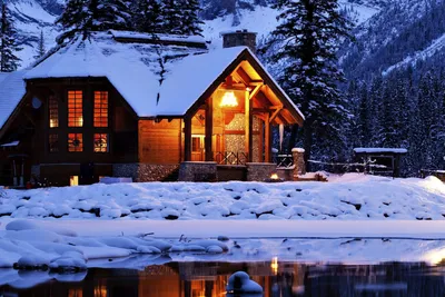 Новогодняя композиция зимний домик в лесу: Новости магазинов в журнале  Ярмарки Мастеров