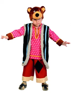 Костюм Бурого медведя Лайт, костюм Бурого медведя, костюм Бурого мишки  плюш, размер единый, рост 92-122 см, на 2-6 лет. В комплекте: шорты, жилет,  шапка.