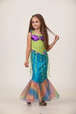 Детский карнавальный костюм русалки для девочки купить по цене 1299 ₽ в  интернет-магазине KazanExpress