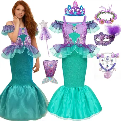 костюм для девочек русалка нарядное платье для девочки Батик 17066002  купить за 2 537 ₽ в интернет-магазине Wildberries