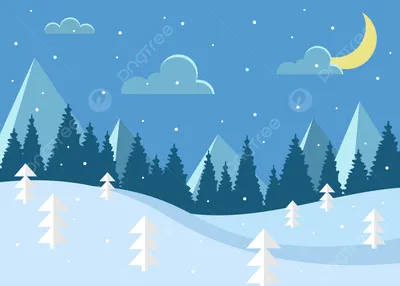 Зимний лес в снегу. Красивое, морозное утро в красивом лесу.  Рождественский, новогодний лес. Деревья и земля в снегу. Солнечный свет.  Stock Photo | Adobe Stock