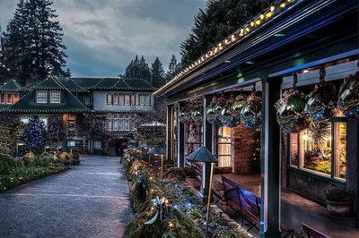 Картинка Ванкувер Канада Новый год Butchart Gardens 3840x2400