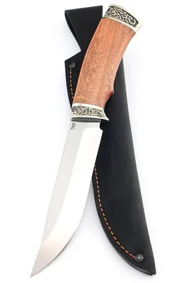 Нож Медведь сталь кованая Х12МФ рукоять мельхиор бубинга купить по цене 9  500 руб. в интернет магазине ножей