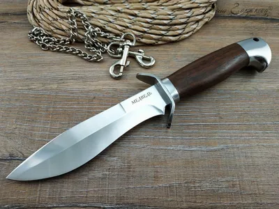 Нож Медведь (40Х10С2М (ЭИ-107), Орех, Алюминий) zok-0019 купить по цене  4278 руб