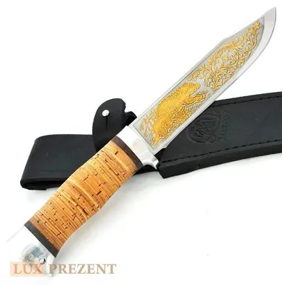 Нож Медведь дамасская сталь купить в магазине «Этно Бутик Горец»