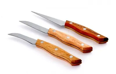Набор ножей для карвинга (резьба по овощам) 4 штуки (пластмассовая ручка,  стальное лезвие) (ID#1649052920), цена: 40 ₴, купить на Prom.ua