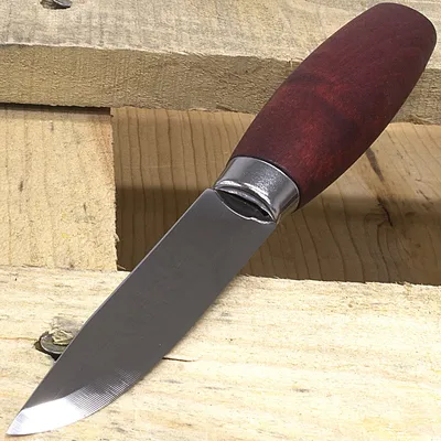 6.7\" MORAKNIV CLASSIC NO. 1/0 RED WOOD CARBON STEEL KNIFE Mora Survival  Sweden | eBay