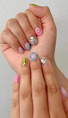 My second try doing 3d nail art and I love this look! : r/GelX_Nails