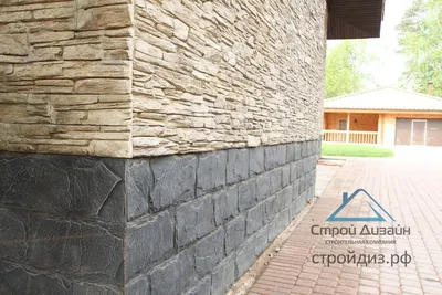 Отделка фасада натуральным камнем в Москве - Бирюза