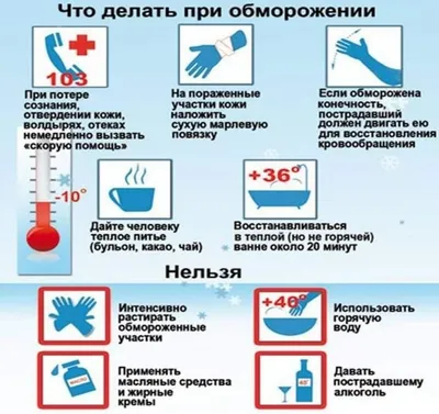 Первая помощь при обморожении — «Единство»