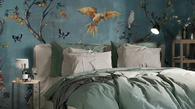 Обои в спальню с птицами | Дом | WB Guru