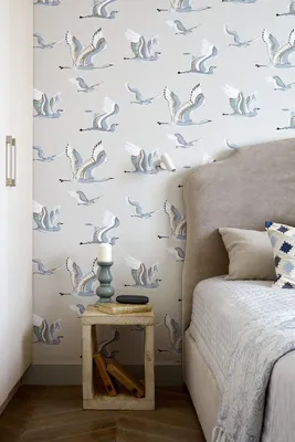 обои с птицами | Идеи домашнего декора, Дизайн спален, Прохладная комната