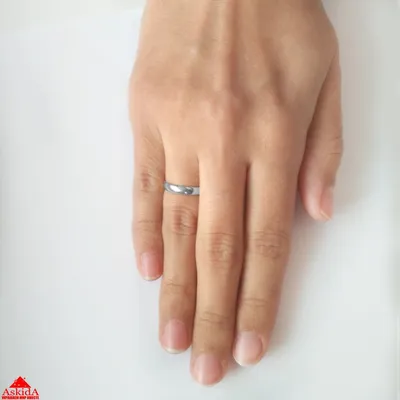 Гладкое обручальное кольцо 3 мм из белого золота - ASKIDA.RU | Отзывы,  цена, каталог | Москва, Белгород