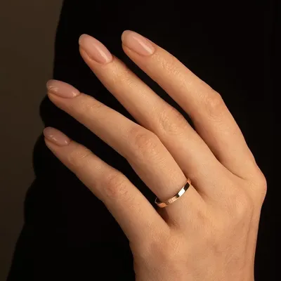 Классическое обручальное кольцо из красного золота узкое 2,5 мм 200-000-306  во Дворце Томск