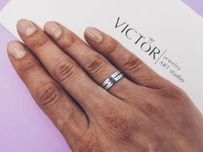 Кольца из белого золота Е-205-B 💍 купить по цене 38407 руб. в Москве