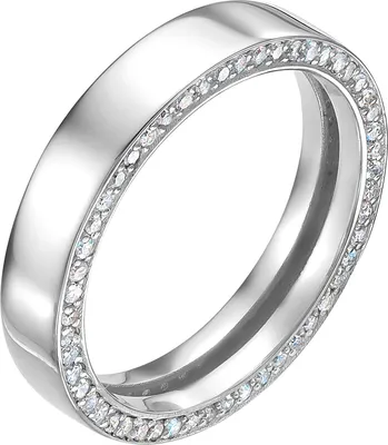 Пара обручальных колец из белого золота Е-203-B 💍 купить по цене 42060  руб. в Москве