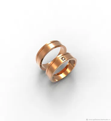 Парные обручальные кольца из золота (Об47) в интернет-магазине Ярмарка  Мастеров по цене 40600 ₽ – M737KBY | Кольца обручальные, Челябинск -  доставка по России