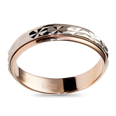 Обручальное кольцо из красного золота , алмазная грань (без вставок, золото  585 пробы)- купить в Москве за 8 750 рублей в интернет-магазине Nebo.ru,  арт. 351696