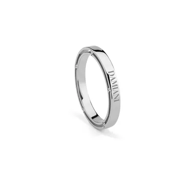 Platinum and diamond wedding band, 2,50 mm. | DAMIANI