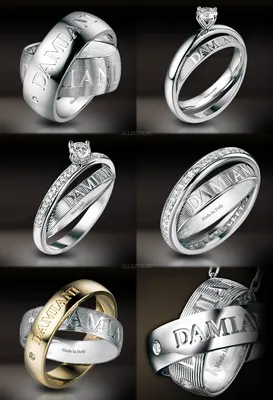 Кольцо Damiani D.side Brad Pitt White Gold Weddind Rings 20053388 (32068)  купить в Москве, выгодная цена - ломбард на Кутузовском