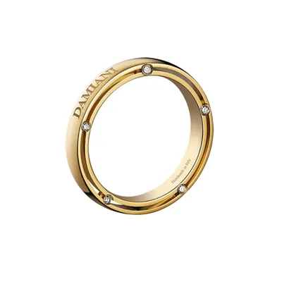 Обручальные кольца Дамиани без камней из желтого золота