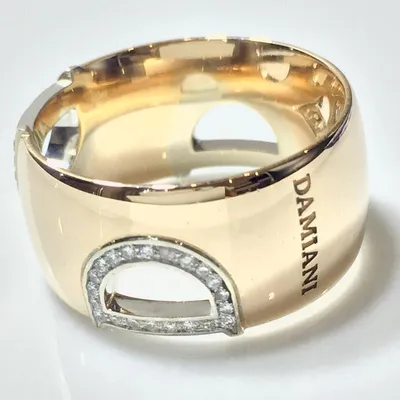 DAMIANI ОБРУЧАЛЬНЫЕ КОЛЬЦА D-SIDE из платины и бриллиантов 5+5 Толщина 2,5  мм