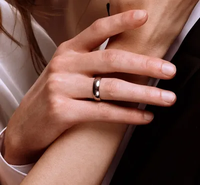 Мужские обручальные кольца из стерлингового серебра с кубическим цирконием