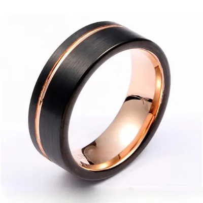 Купить Ikuinen 8 мм вольфрамовые обручальные кольца для мужчин, кольцо на  палец с матовой поверхностью, устойчивое к царапинам, черное, синее,  простое базовое мужское кольцо для жениха | Joom