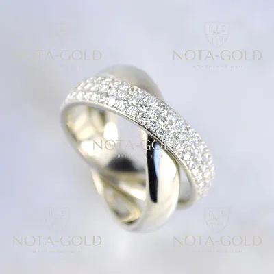 Купить Обручальное кольцо с цирконием 000006402 UKZ--1077 в интернет  магазине Злато