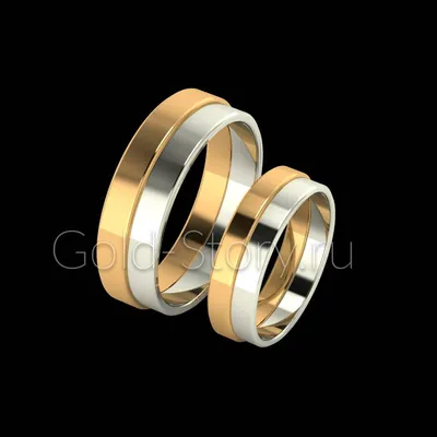 Двойное золотое кольцо для женщин на заказ в Голд-Стори