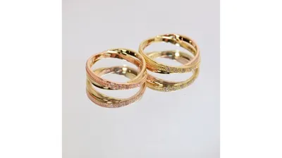 Trupremium 2 шт. искусственные серебряные волнистые двойные кольца для  женщин нестандартные золотые серебряные горные парные кольца обручальные  Обручальные кольца | AliExpress