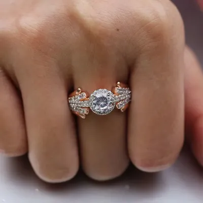 Купить Элегантные двойные кольца-бабочки для женщин, модные обручальные  кольца сверкающего серебряного цвета, украшения для невесты | Joom