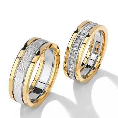Парные обручальные кольца золотые арт. 1215962 и 802006300