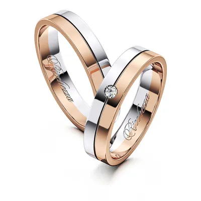 Оригинальные парные обручальные кольца, с бриллиантами, желтое золото в  Москве, цена 39550 руб.: купить в интернет-