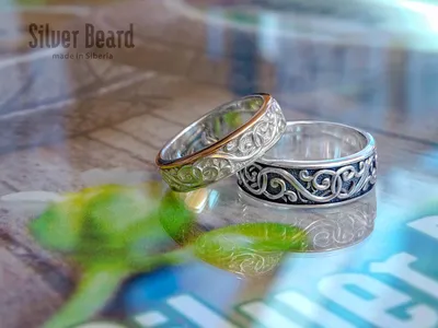 Серебряные обручальные кольца с позолотой и гравировкой (ID#1870190268),  цена: 4732 ₴, купить на Prom.ua