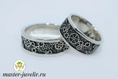 Парные обручальные кольца серебро купить в Москве
